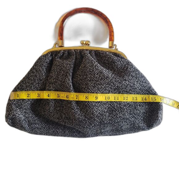 Tweed Top 1960s Vintage Purse - Picture 7 of 8